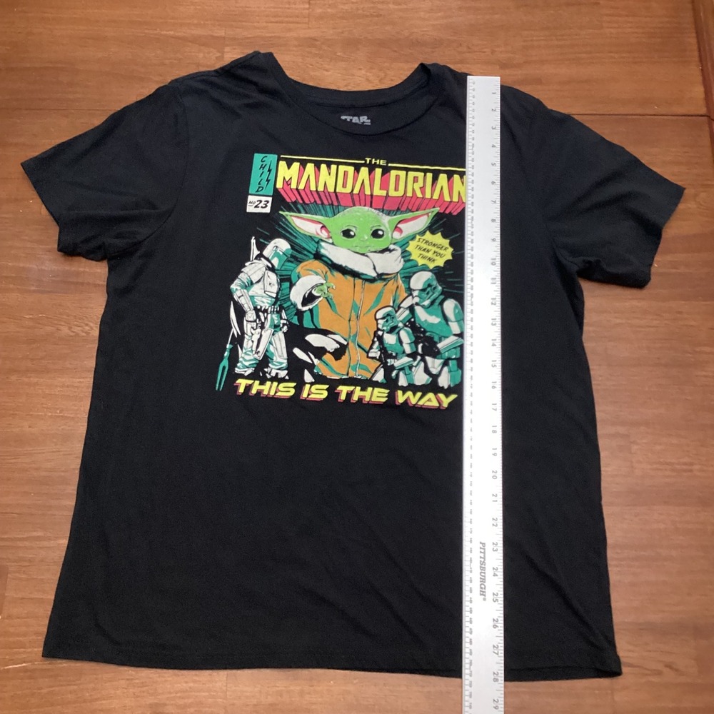 Star Wars The Mandalorian Grogu This Is The Way Graphic T-Shirt Mens 3XL Black - Picture 4 of 6
